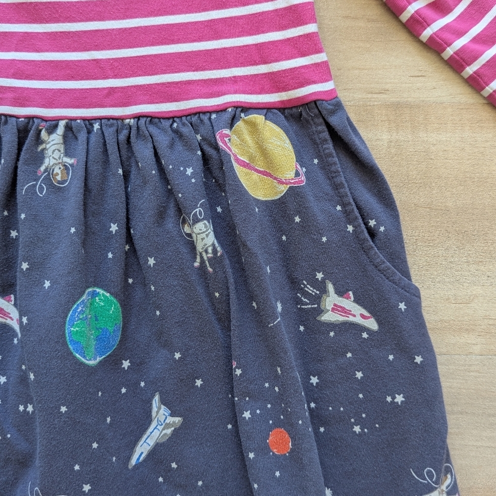 Mini Boden Striped Space Hotchpotch Dress - Size 3-4 - Picture 4 of 6